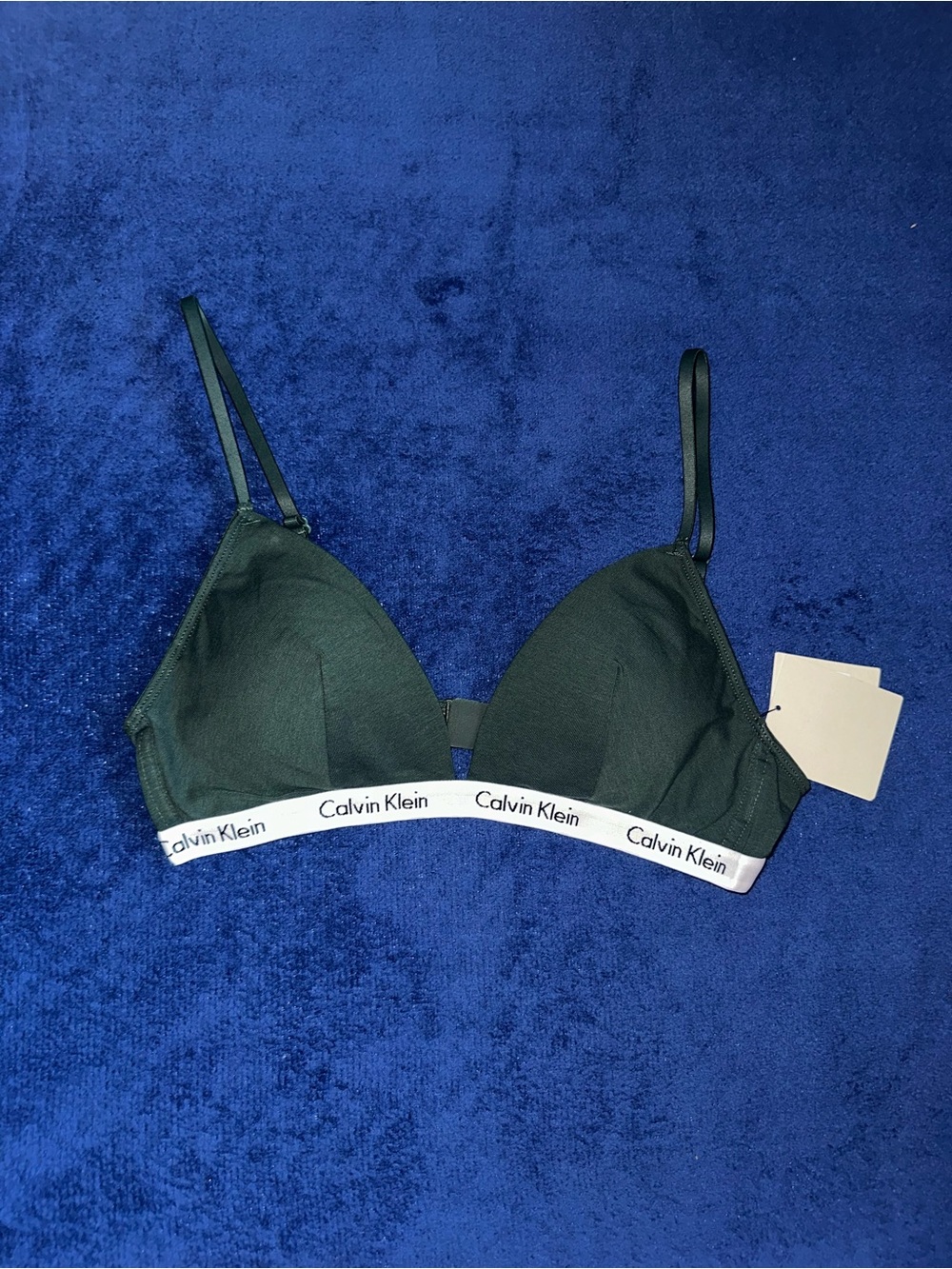 Calvin Klein Womens Lightly Lined Bra Size Large Olive Green NWT